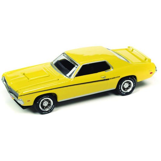 1969 Mercury Cougar Eliminator - Yellow 1:64 Scale Diecast Model Car by Johnny Lightning