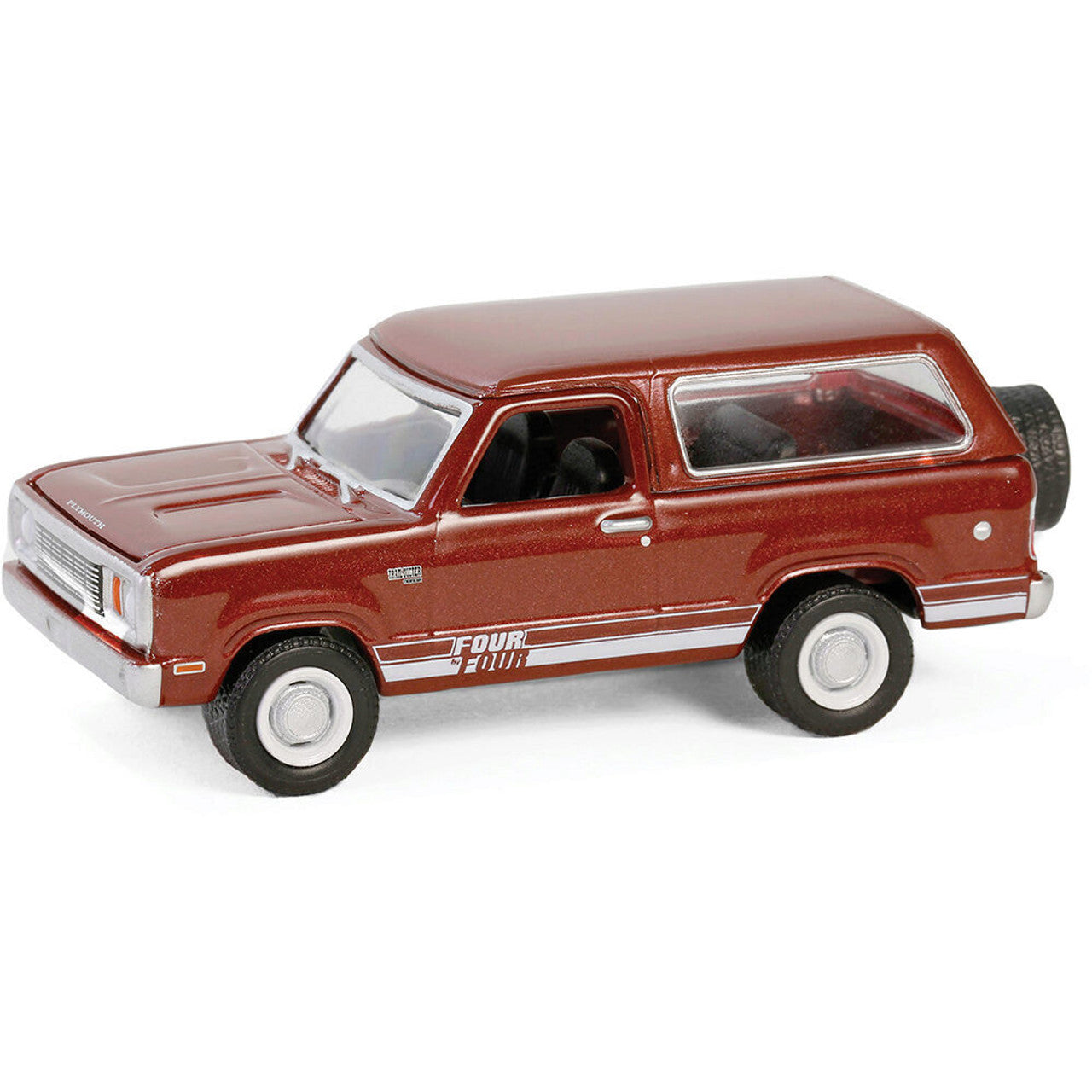 1978 Plymouth Trail Duster with Backpacker Figure - Canyon Red Sunfire 1:64 Scale Diecast Model Truck by Greenlight