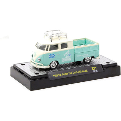 1960 Volkswagen Double Cab Pickup Diecast Model Kit 1:64 Scale  by M2 Machines