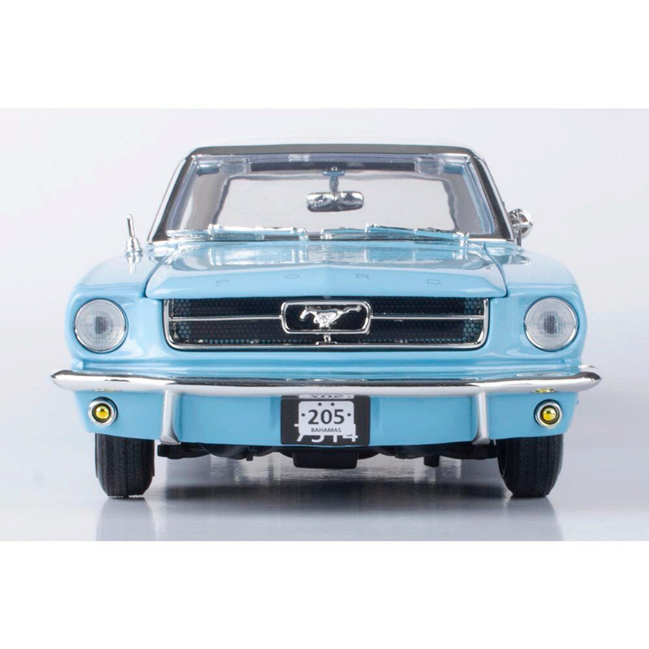 James Bond 1964 1/2 Ford Mustang Thunderball Hardtop - Blue/White 1:18 Scale Diecast Model Car by Motormax