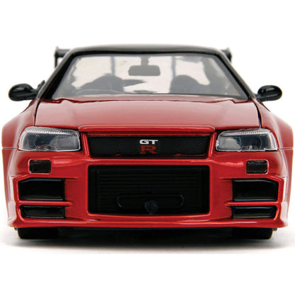 2002 Nissan Skyline GT-R (R34) - Godzilla 1:24 Scale Diecast Model Car by Jada Toys