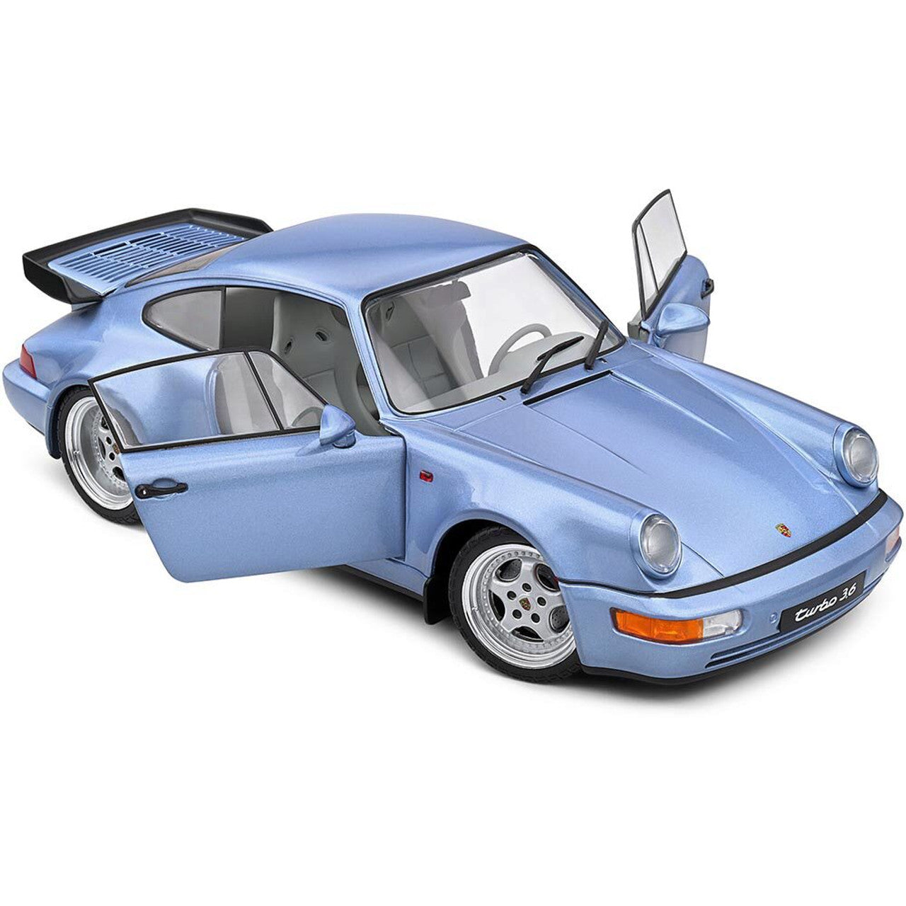 1990 Porsche 911 (964) Turbo - Blue 1:18 Scale Diecast Model Car by Solido