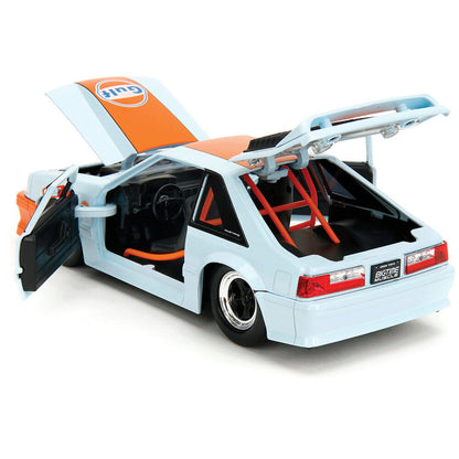 1989 Ford Mustang GT - Gulf Oil 1:24 Scale Diecast Model Car by Jada Toys