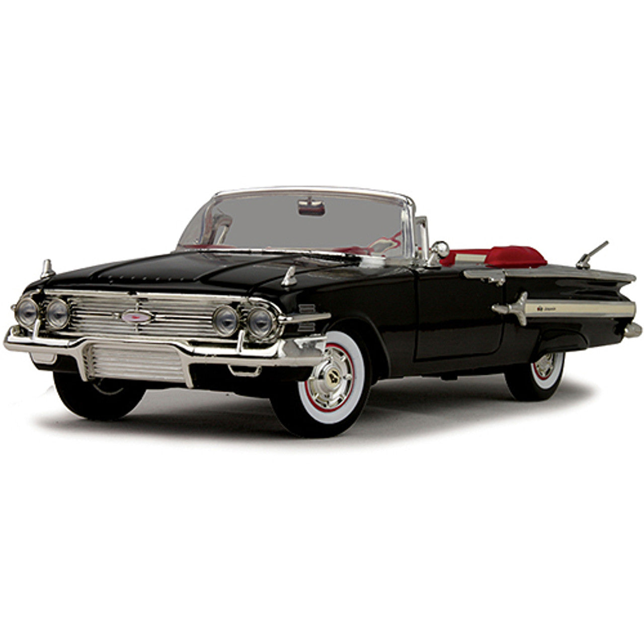 1960 Chevy Impala Convertible - Black 1:18 Scale Diecast Model by Motormax