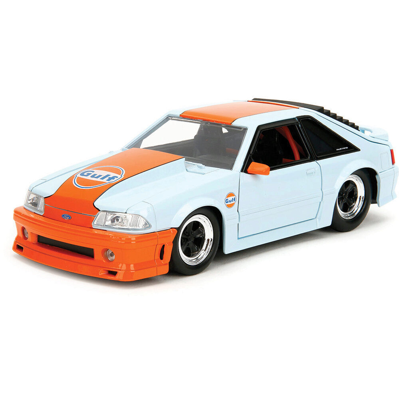 1989 Ford Mustang GT - Gulf Oil 1:24 Scale Diecast Model Car by Jada Toys