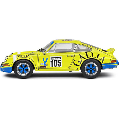 1973 Porsche 911 RSR Yellow Lafosse / Angoulet | Solido 1:18 Scale Diecast Model Car by Solido