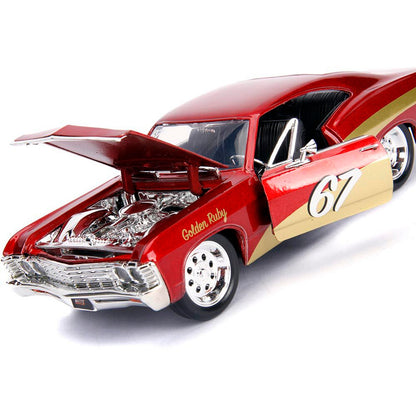 1967 Chevy Impala 2-Door #67 Golden Ruby 1:24 Scale Diecast Model Car by Jada Toys