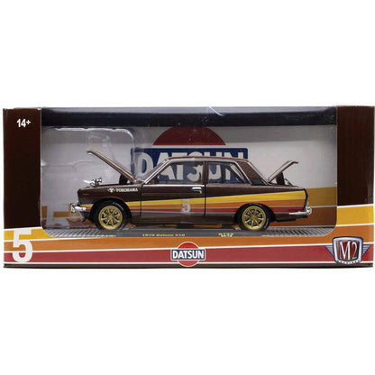 1970 Datsun 510 - Yokohama 1:24 Scale Diecast Model Car by M2 Machines