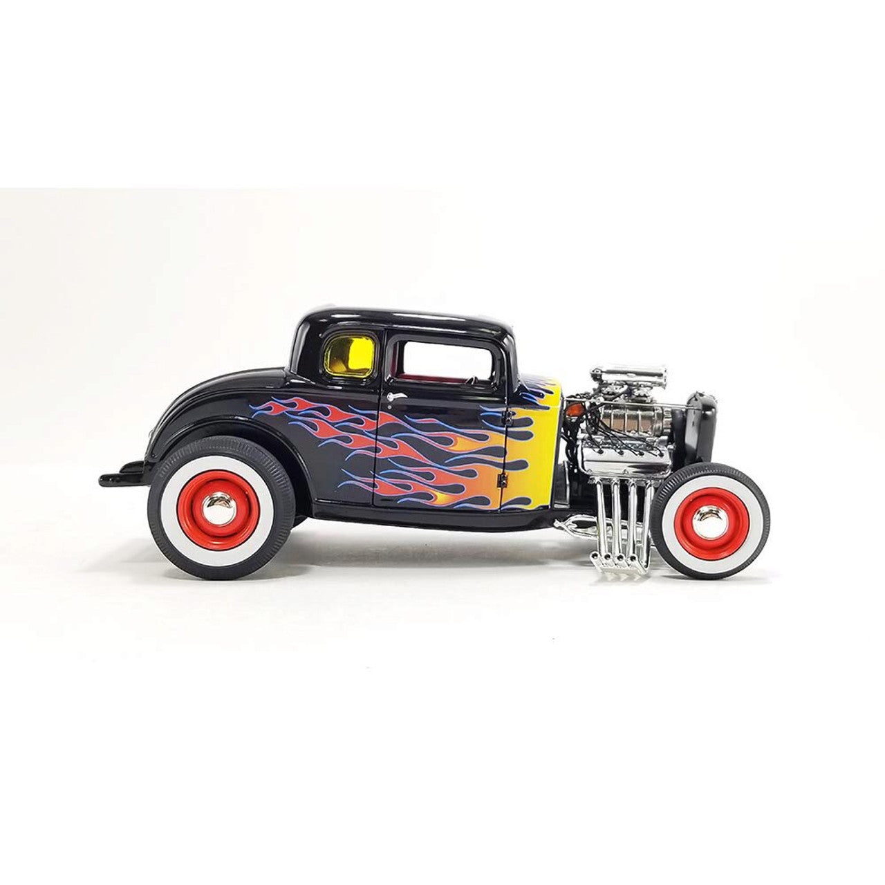 1932 Ford Blown 5 Window Coupe w/Rat Fink figure 1:18 Scale Diecast Model Car by Acme