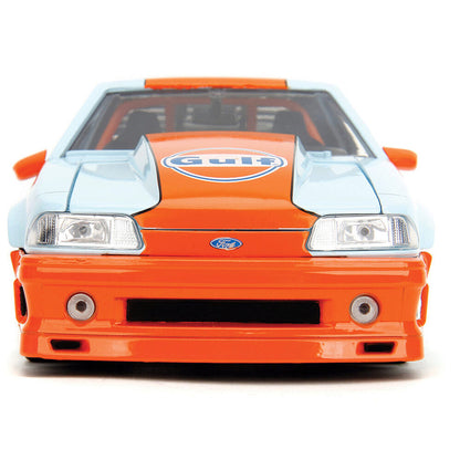 1989 Ford Mustang GT - Gulf Oil 1:24 Scale Diecast Model Car by Jada Toys