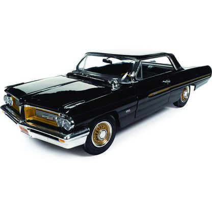 1962 Pontiac Grand Prix Hardtop (Fireball Roberts Edition) - Starlight Black 1:18 Scale Diecast Model Car by American Muscle - Ertl