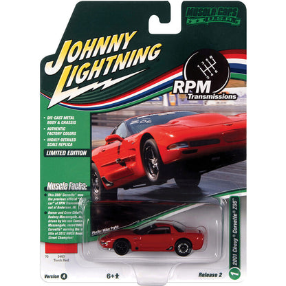 2001 Chevrolet Corvette Z06 - Torch Red 1:64 Scale Diecast Model Car by Johnny Lightning
