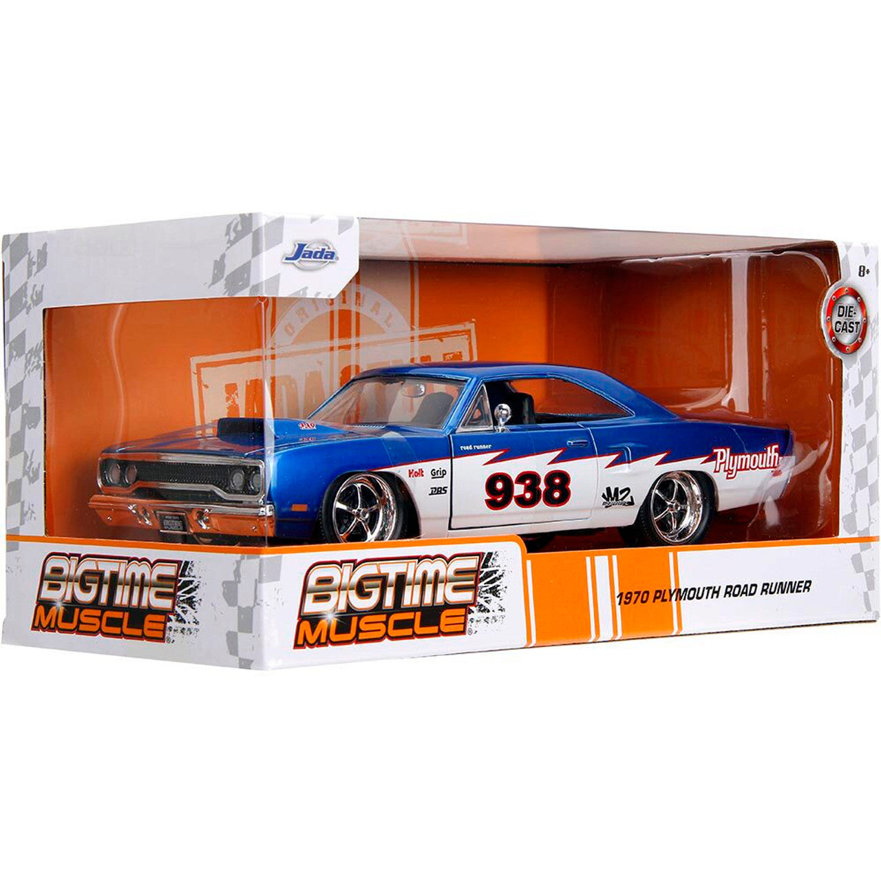 1970 Plymouth Roadrunner #938 1:24 Scale Diecast Model Car by Jada Toys