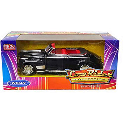 1941 Chevrolet Deluxe Convertible Low Rider - Black - Mijo Exclusive 1:24 Scale Diecast Model Car by Welly