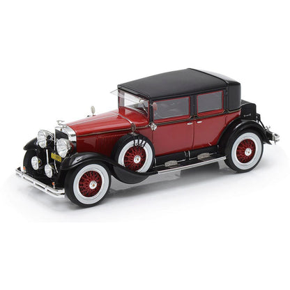 1928 Cadillac 341A Town Sedan Burgundy 1:43 Scale Cast Resin Model Car by Esval Models