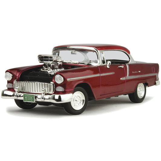 1955 Supercharged Chevy Bel Air 1:18 Scale Diecast Model by Motormax