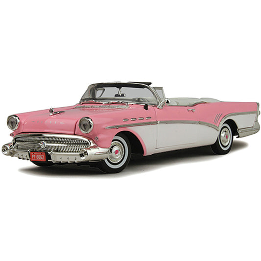 1957 Buick Roadmaster Convertible - Pink 1:18 Scale Diecast Model by Motormax