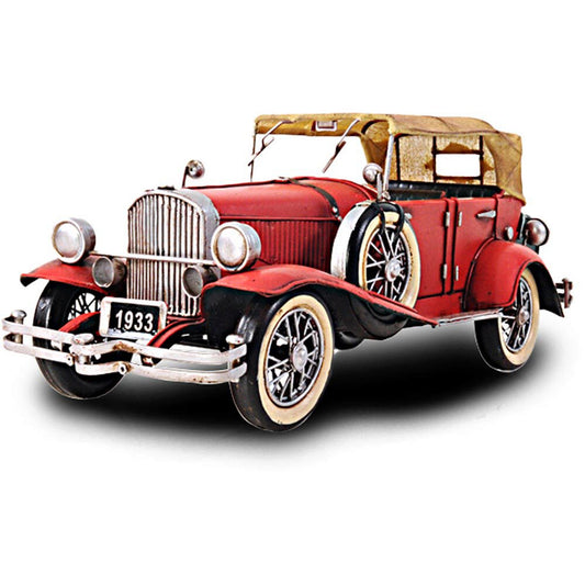 1933 Duessy - Red  Diecut Model Car by Old Modern Handicrafts