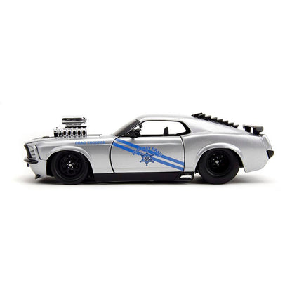 1970 Ford Mustang Boss 429 Police - BTM Silver 1:24 Scale Diecast Model Car by Jada Toys