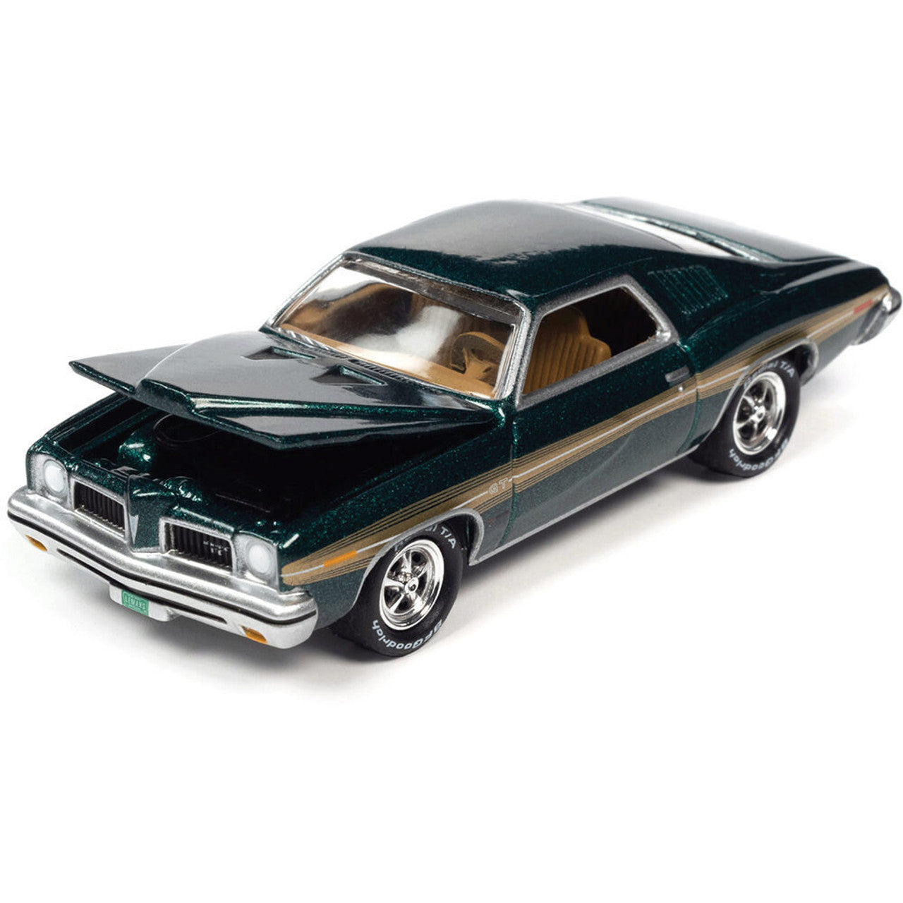1973 Pontiac LeMans GT - Verdant Green 1:64 Scale Diecast Model Car by Johnny Lightning