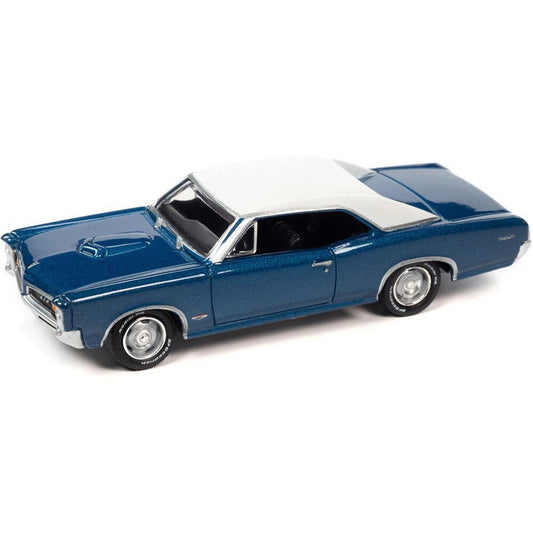 1966 Pontiac GTO - Barrier Blue 1:64 Scale Diecast Model Car by Johnny Lightning