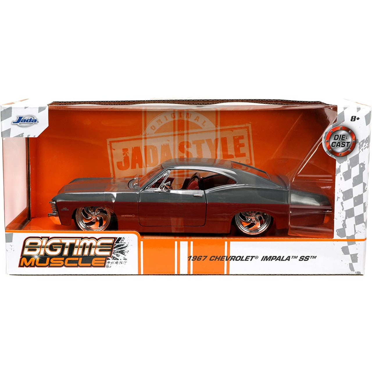 1967 Chevy Impala 2-Door BTM 1:24 Scale Diecast Model Car by Jada Toys