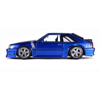 1989 Ford Mustang GT - Blue 1:24 Scale Diecast Model Car by Jada Toys