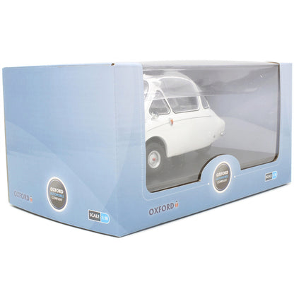 Heinkel Trojan RHD Bubble Car - Grecian White 1:18 Scale Diecast Model Car by Oxford Diecast