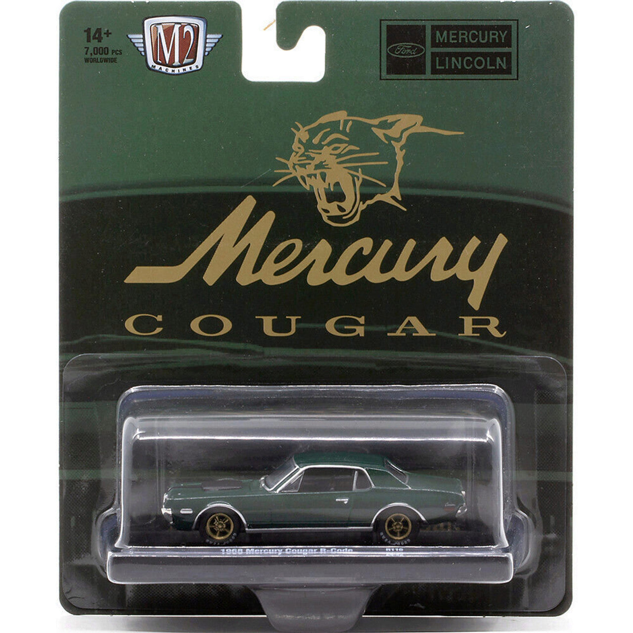 1968 Mercury Cougar - Green 1:64 Scale  by M2 Machines