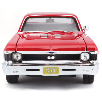 1970 Chevrolet Nova SS Coupe - Red 1:18 Scale Diecast Model Car by Maisto