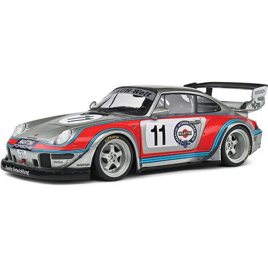 2020 RWB Porsche Bodykit Martini Grey 1:18 Scale Diecast Model Car by Solido