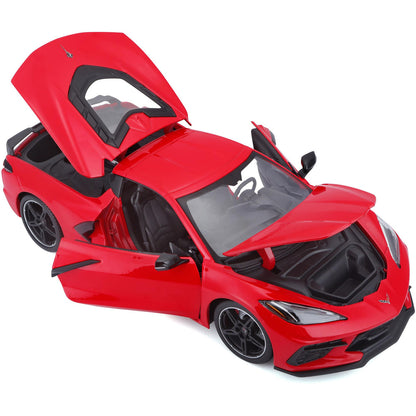 2020 Corvette Stingray C8 - Red 1:18 Scale Diecast Model Car by Maisto