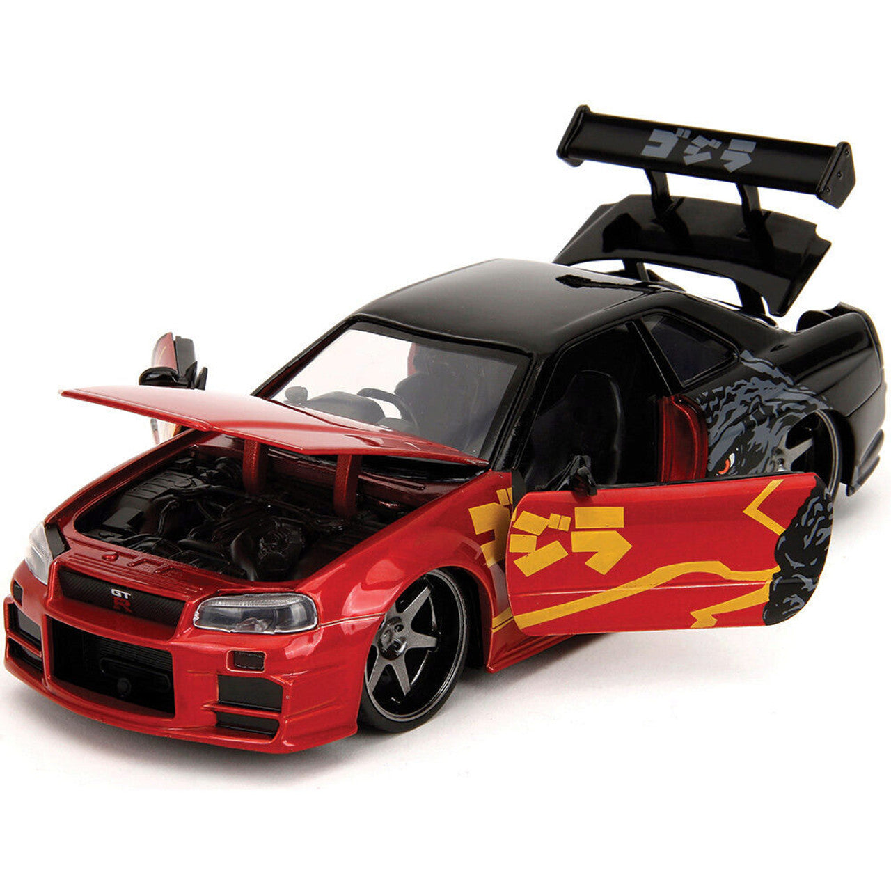 2002 Nissan Skyline GT-R (R34) - Godzilla 1:24 Scale Diecast Model Car by Jada Toys