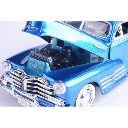 1948 Chevy Aerosedan Fleetline - Metallic Blue 1:24 Scale Diecast Model Car by Motormax