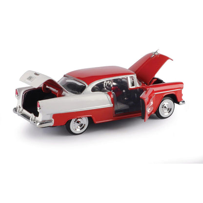 1955 Chevy Bel Air - Red 1:24 Scale 1:24 Scale Diecast Model Car by Motormax