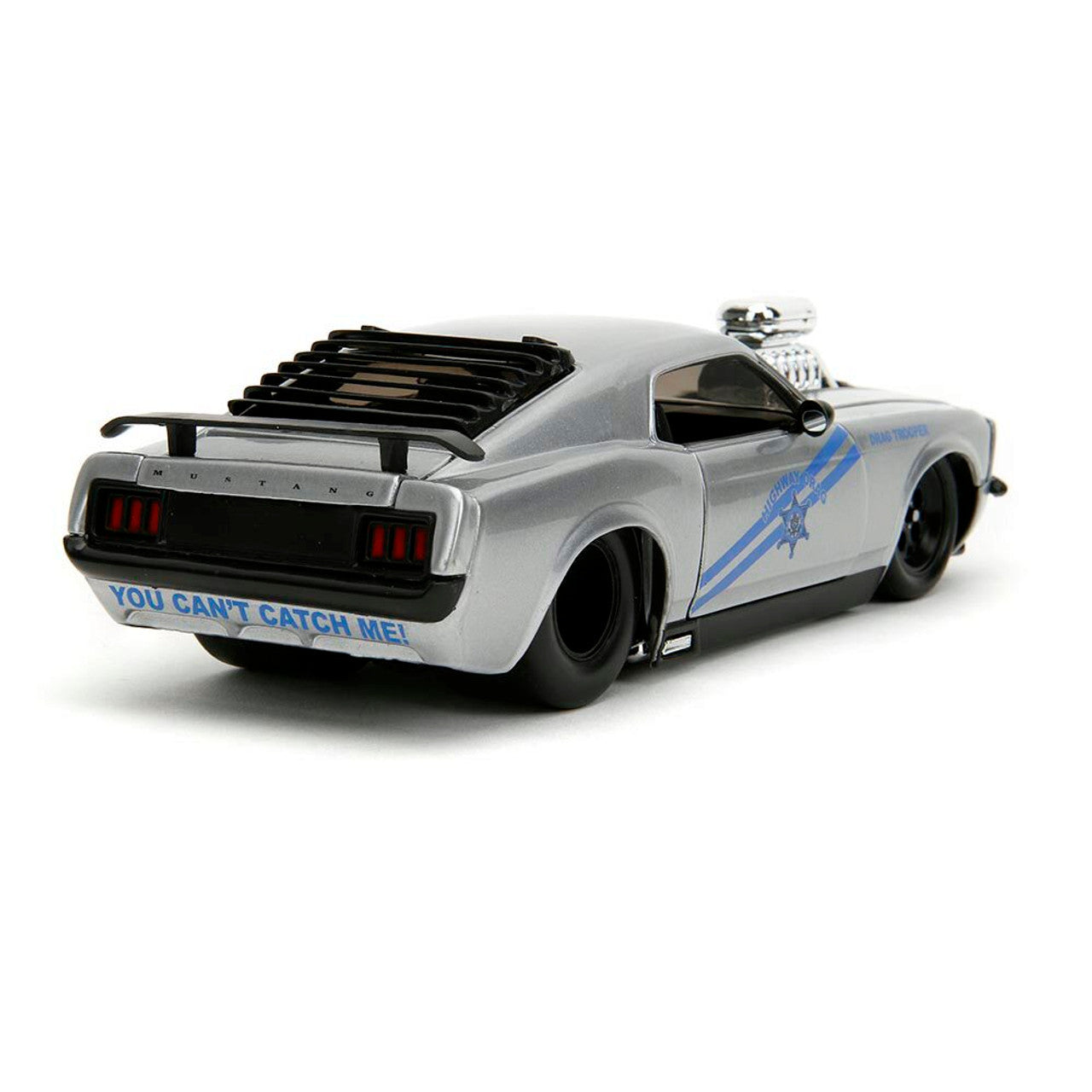 1970 Ford Mustang Boss 429 Police - BTM Silver 1:24 Scale Diecast Model Car by Jada Toys