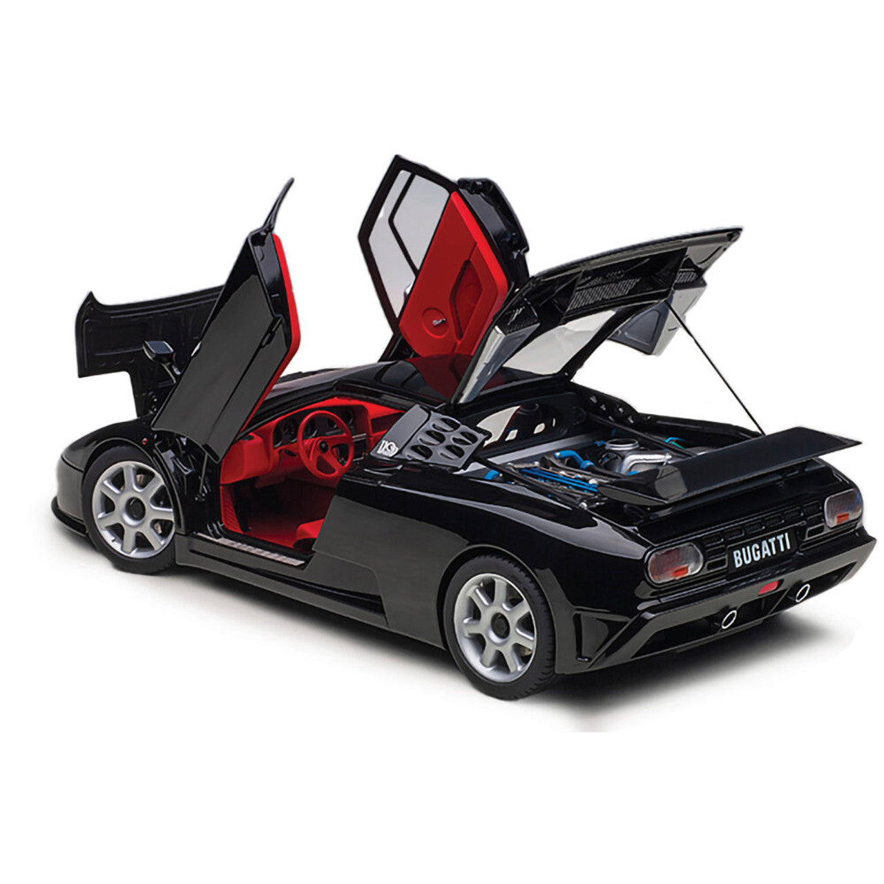 Bugatti EB110 SS - Nero Black 1:18 Scale Composite Diecast Model Car by AutoArt