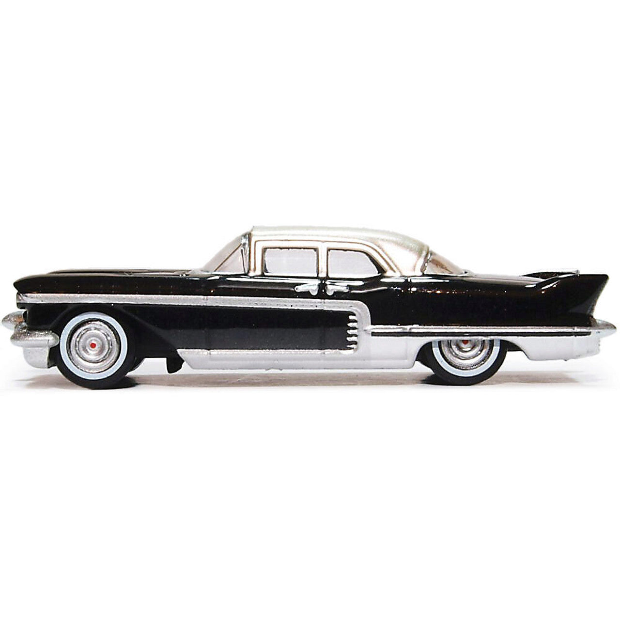 1957 Cadillac Eldorado Brougham - Ebony / Stainless Steel 1:87 Scale Diecast Model Car by Oxford Diecast
