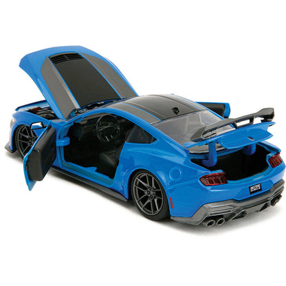 2024 Ford Mustang Dark Horse - Glossy Blue 1:24 Scale Diecast Model Car by Jada Toys