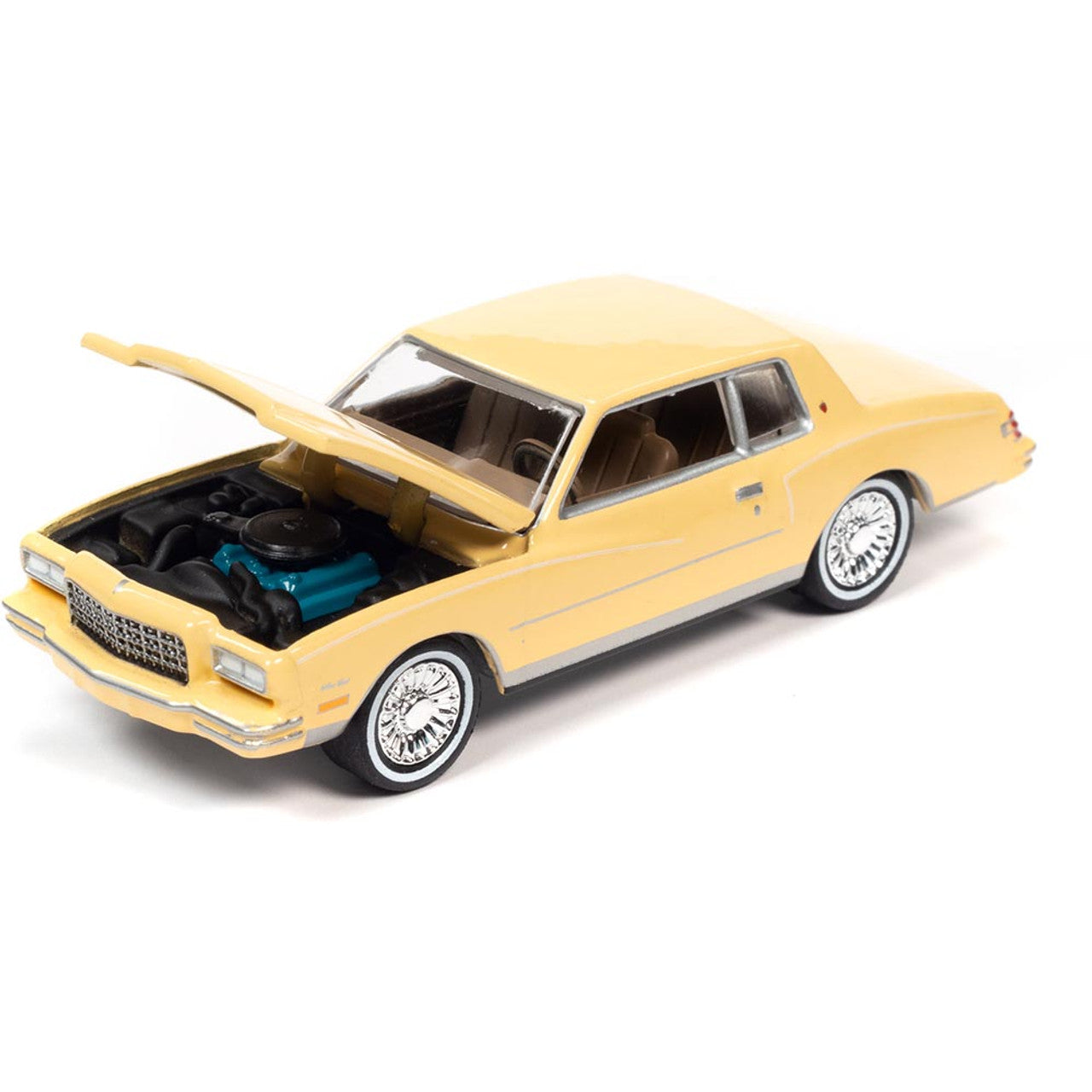 1980 Chevrolet Monte Carlo - Light Yellow 1:64 Scale Diecast Model Car by Johnny Lightning