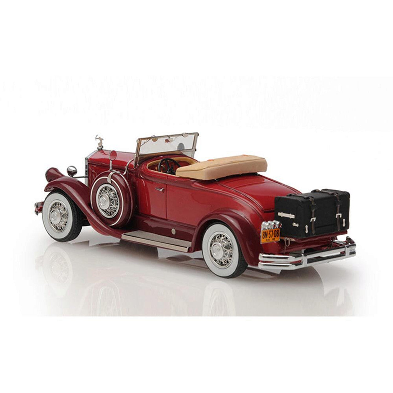 1930 Pierce Arrow Model B Roadster - Red 1:43 Scale Cast Resin Model Car by Esval Models