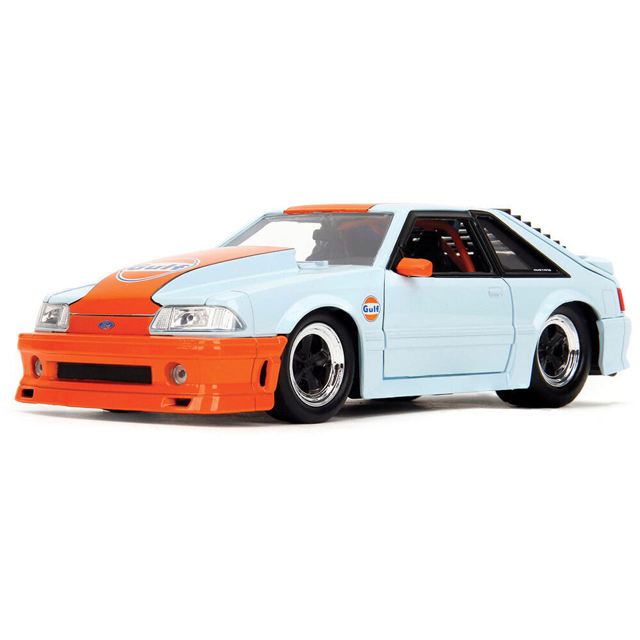 1989 Ford Mustang GT - Gulf Oil 1:24 Scale Diecast Model Car by Jada Toys