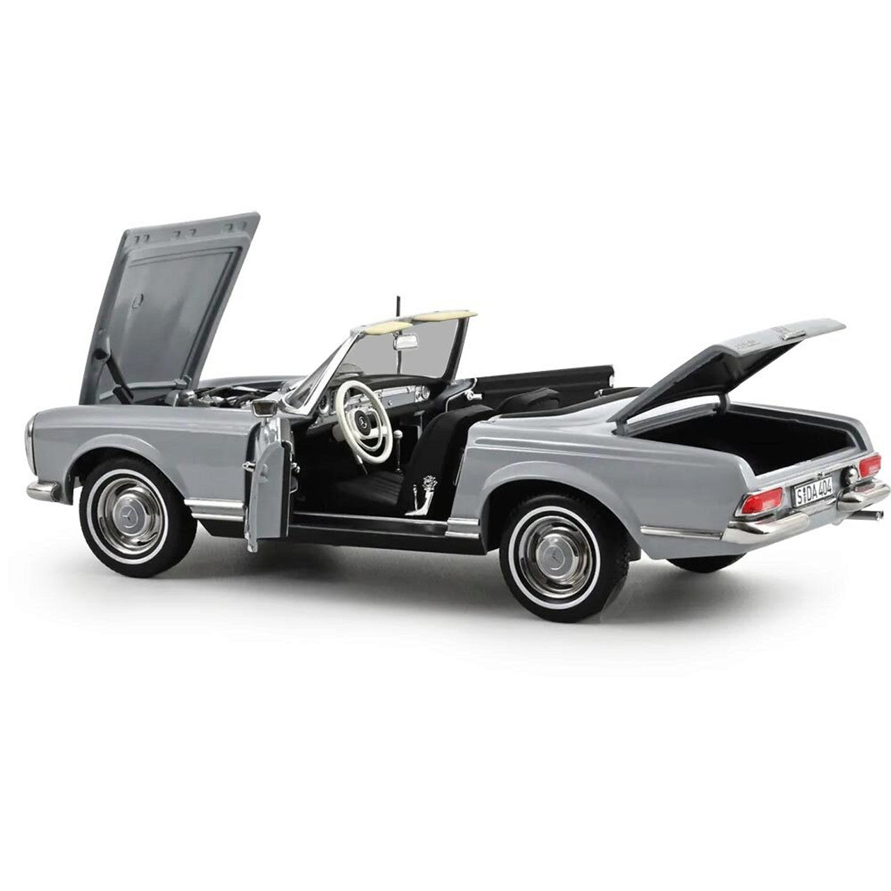 1963 Mercedes 230 SL Roadster - Grey 1:18 Scale Diecast Replica Model by Norev