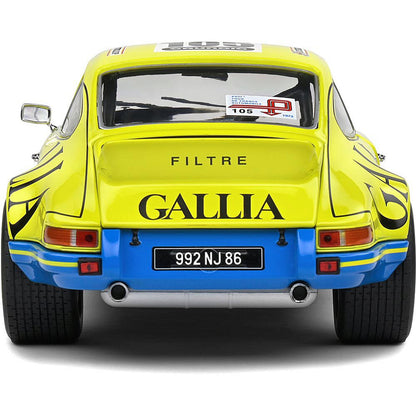 1973 Porsche 911 RSR Yellow Lafosse / Angoulet | Solido 1:18 Scale Diecast Model Car by Solido