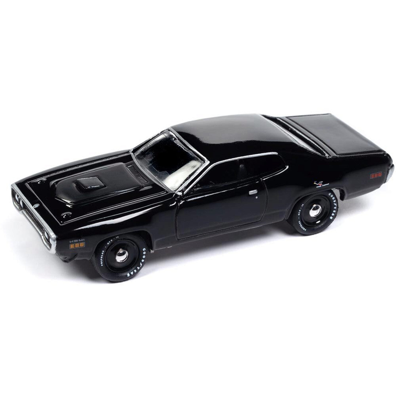 1971 Plymouth Road Runner - Gloss Black 1:64 Scale Diecast Model Car by Johnny Lightning
