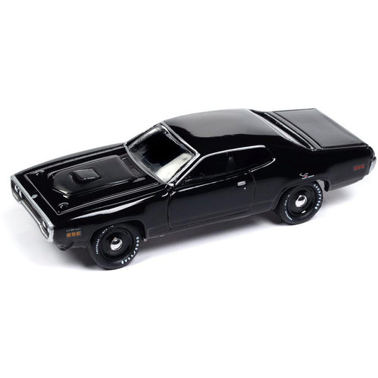 1971 Plymouth Road Runner - Gloss Black 1:64 Scale Diecast Model Car by Johnny Lightning