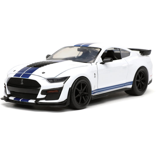 2020 Ford Mustang Shelby G.T. 500 BTM - Gloss White 1:24 Scale Diecast Model Car by Jada Toys