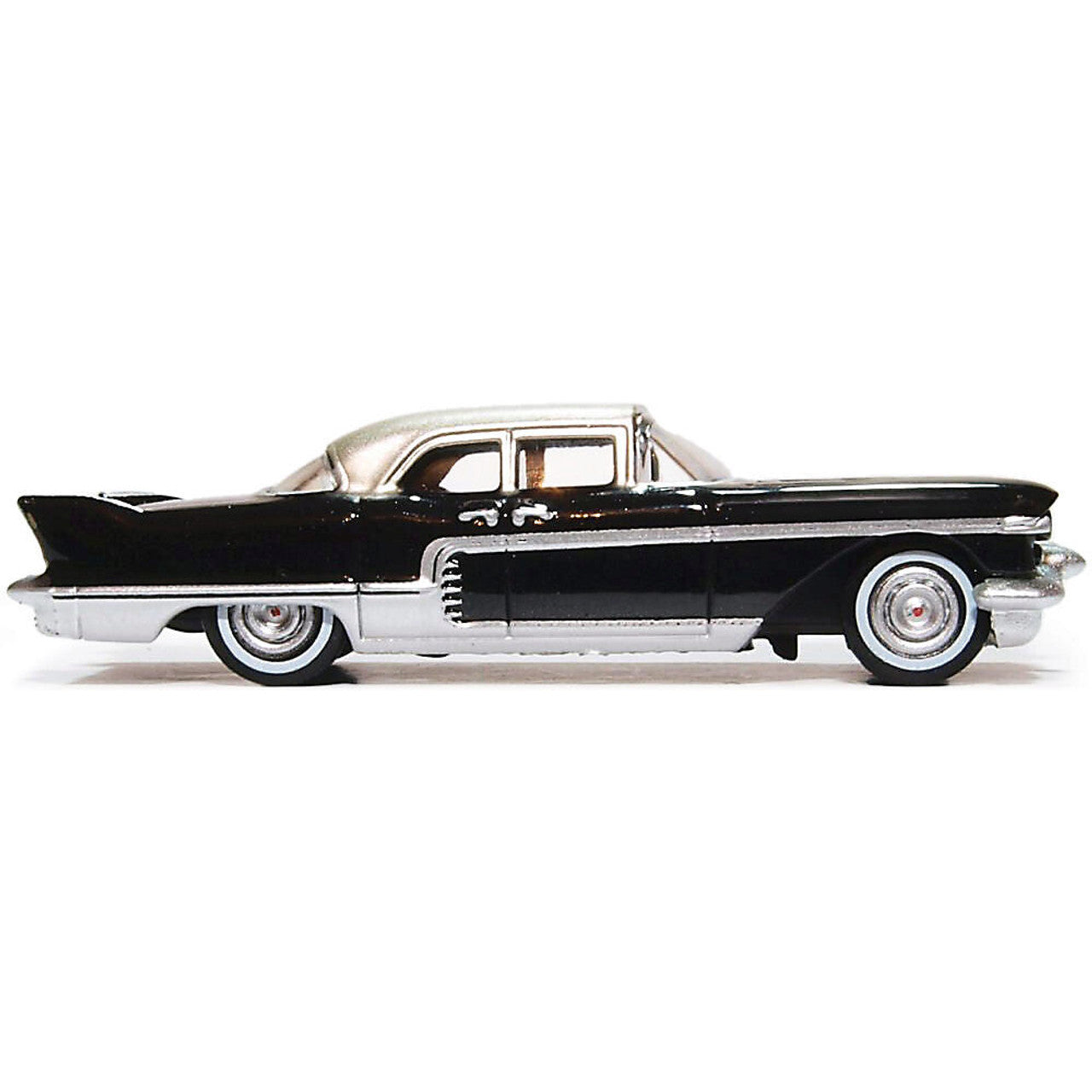 1957 Cadillac Eldorado Brougham - Ebony / Stainless Steel 1:87 Scale Diecast Model Car by Oxford Diecast