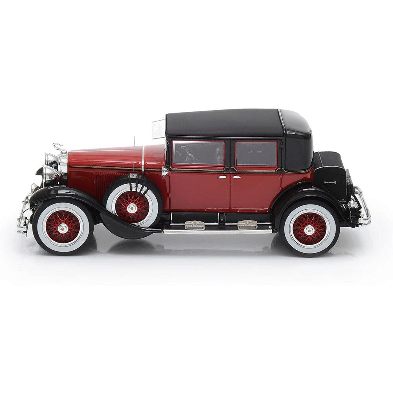 1928 Cadillac 341A Town Sedan Burgundy 1:43 Scale Cast Resin Model Car by Esval Models