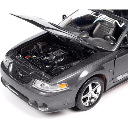 2003 Mustang Saleen S281 SC Speedster - Dark Shadow Gray 1:18 Scale Diecast Model Car by American Muscle - Ertl